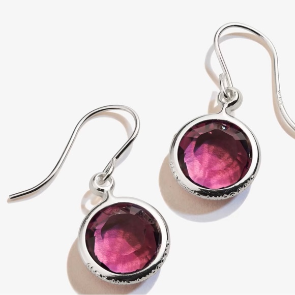Alex and Ani Jewelry - Alex and Ani amethyst February birthstone earrings NWT